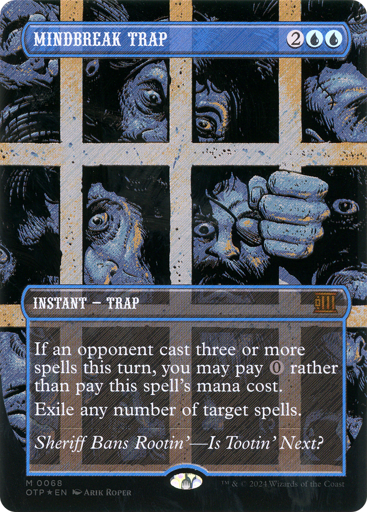 {R} Mindbreak Trap (Textured Foil) [Outlaws of Thunder Junction: Breaking News][OTP 068]