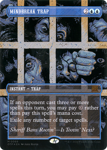 {R} Mindbreak Trap (Textured Foil) [Outlaws of Thunder Junction: Breaking News][OTP 068]