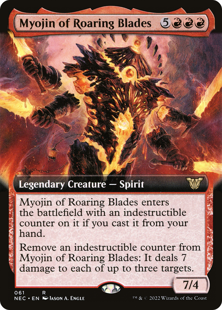 {R} Myojin of Roaring Blades (Extended Art) [Kamigawa: Neon Dynasty Commander][NEC 061]
