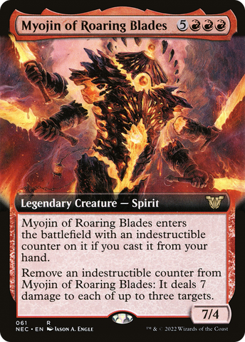 {R} Myojin of Roaring Blades (Extended Art) [Kamigawa: Neon Dynasty Commander][NEC 061]