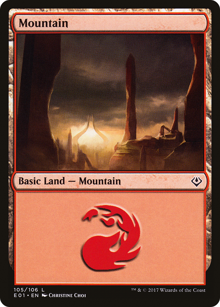 {B}[E01 105] Mountain (105) [Archenemy: Nicol Bolas]