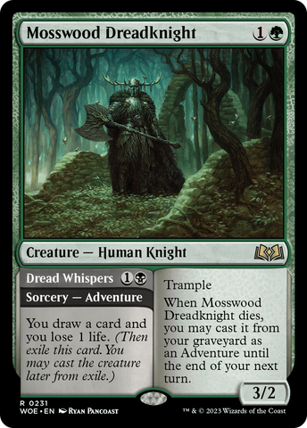 {@R} Mosswood Dreadknight // Dread Whispers [Wilds of Eldraine][WOE 231]