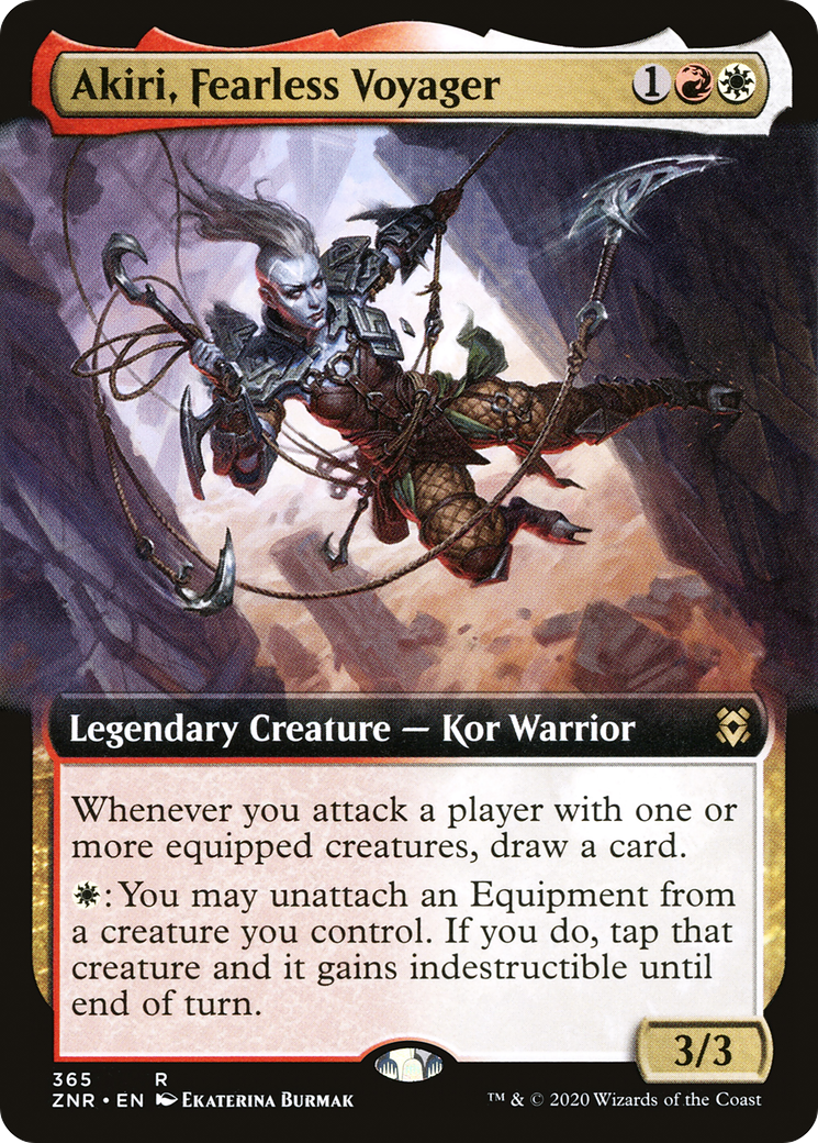 {R} Akiri, Fearless Voyager (Extended Art) [Zendikar Rising][ZNR 365]