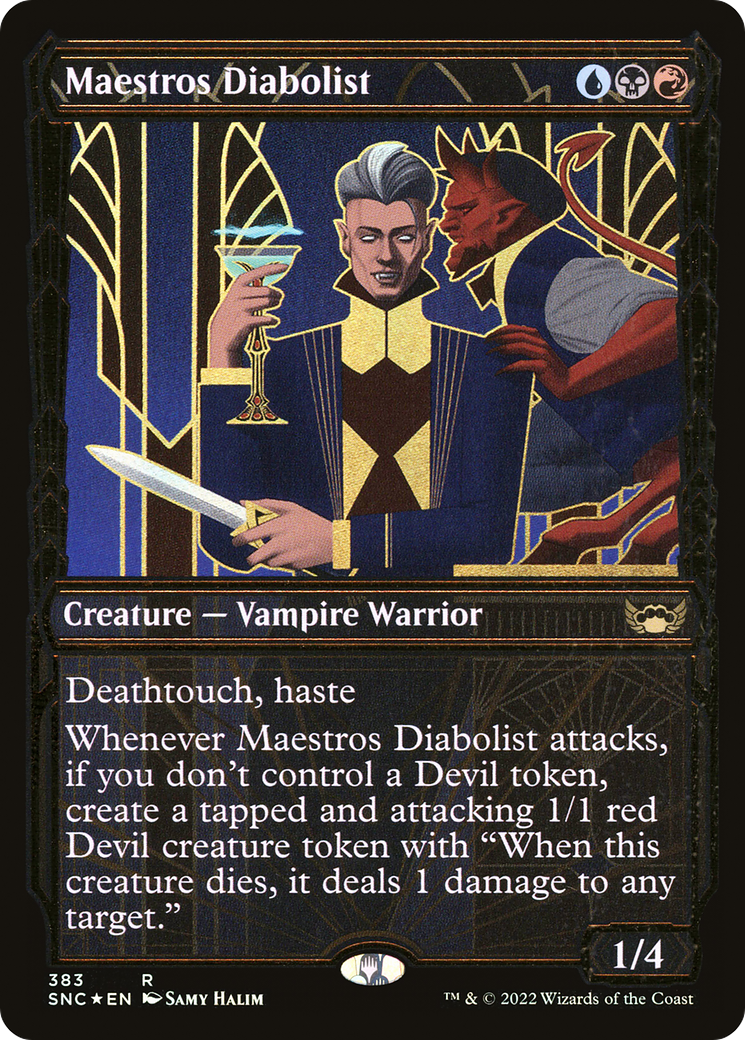 {R} Maestros Diabolist (Showcase Golden Age Gilded Foil) [Streets of New Capenna][SNC 383]