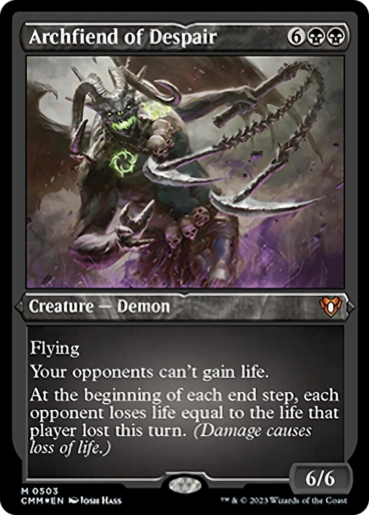 {R} Archfiend of Despair (Foil Etched) [Commander Masters][CMM 503]