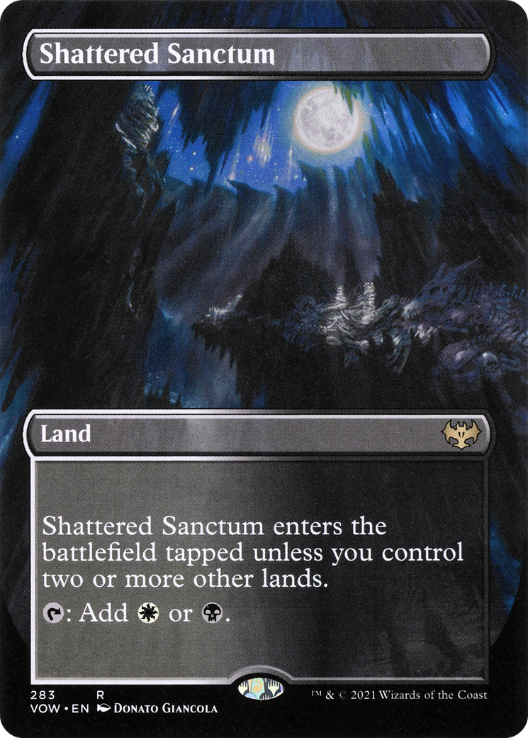 {R} Shattered Sanctum (Borderless Alternate Art) [Innistrad: Crimson Vow][VOW 283]