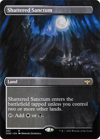 {R} Shattered Sanctum (Borderless Alternate Art) [Innistrad: Crimson Vow][VOW 283]