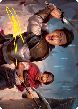 {A} Daybreak Combatants Art Card (Gold-Stamped Signature) [Innistrad: Crimson Vow Art Series][GS AVOW 042]