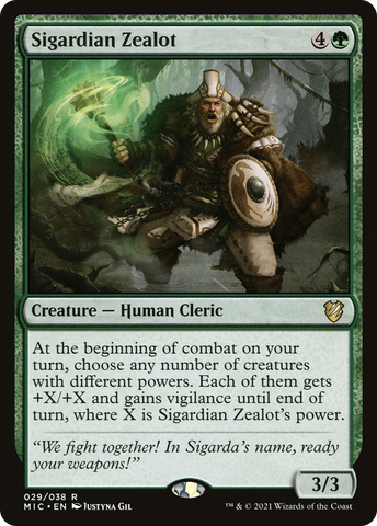 {R} Sigardian Zealot [Innistrad: Midnight Hunt Commander][MIC 029]