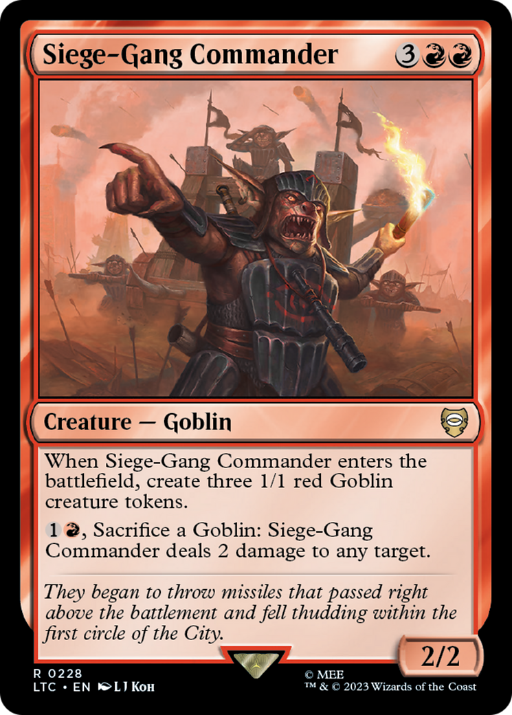 {R} Siege-Gang Commander [The Lord of the Rings: Tales of Middle-Earth Commander][LTC 228]