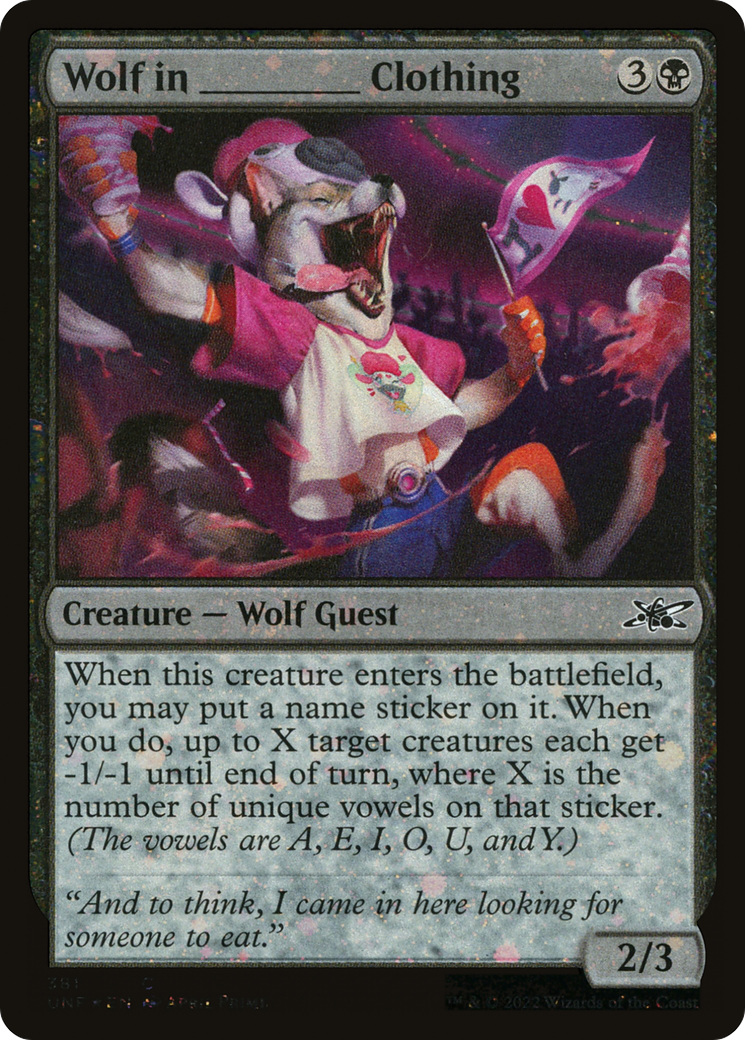 {C} Wolf in _____ Clothing (Galaxy Foil) [Unfinity][UNF 381]