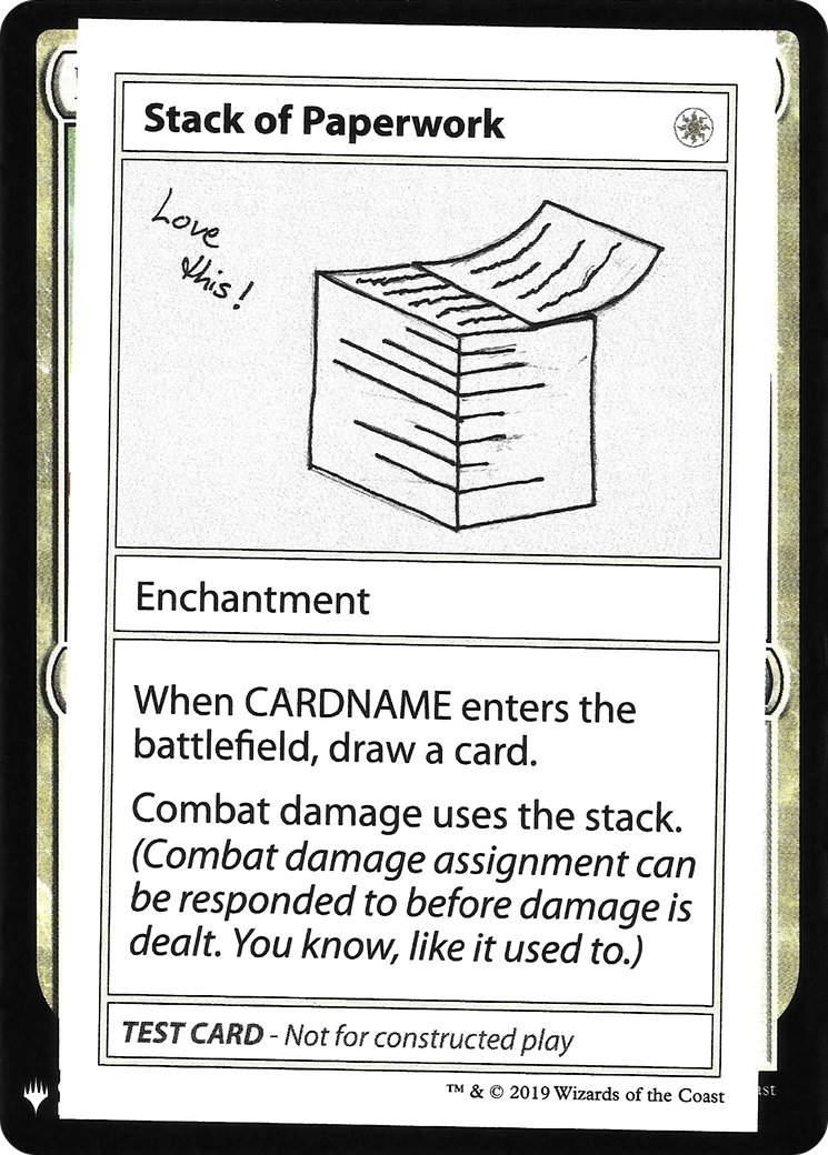 {R} Stack of Paperwork [Mystery Booster Playtest Cards][CON CMB1 013]
