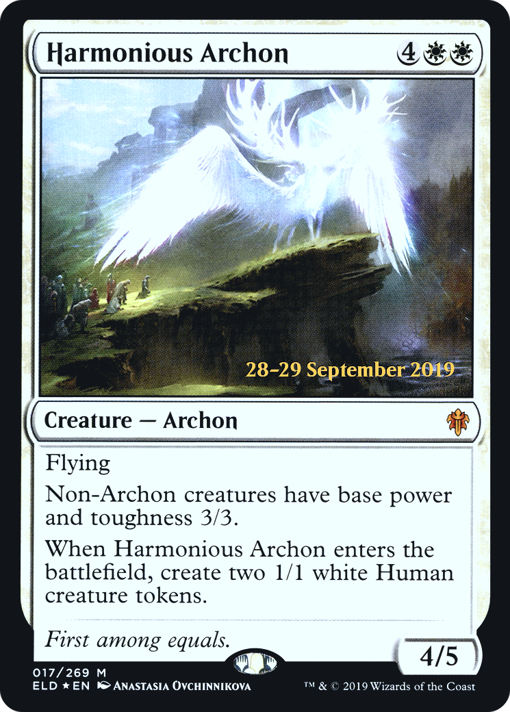 {R} Harmonious Archon [Throne of Eldraine Prerelease Promos][PR ELD 017]