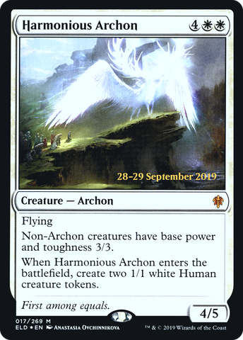 {R} Harmonious Archon [Throne of Eldraine Prerelease Promos][PR ELD 017]