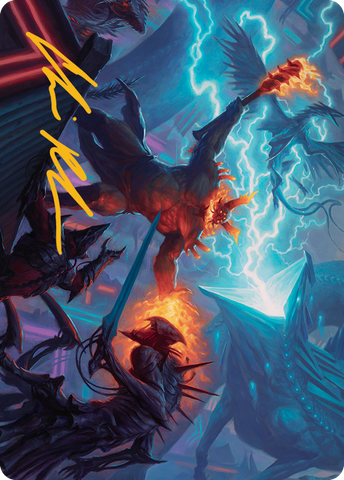 {A} Hidetsugu and Kairi Art Card (Gold-Stamped Signature) [March of the Machine Art Series][GS AMOM 045]