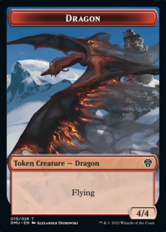 {T} Soldier // Dragon Double-sided Token [Dominaria United Tokens][TDMU 004]