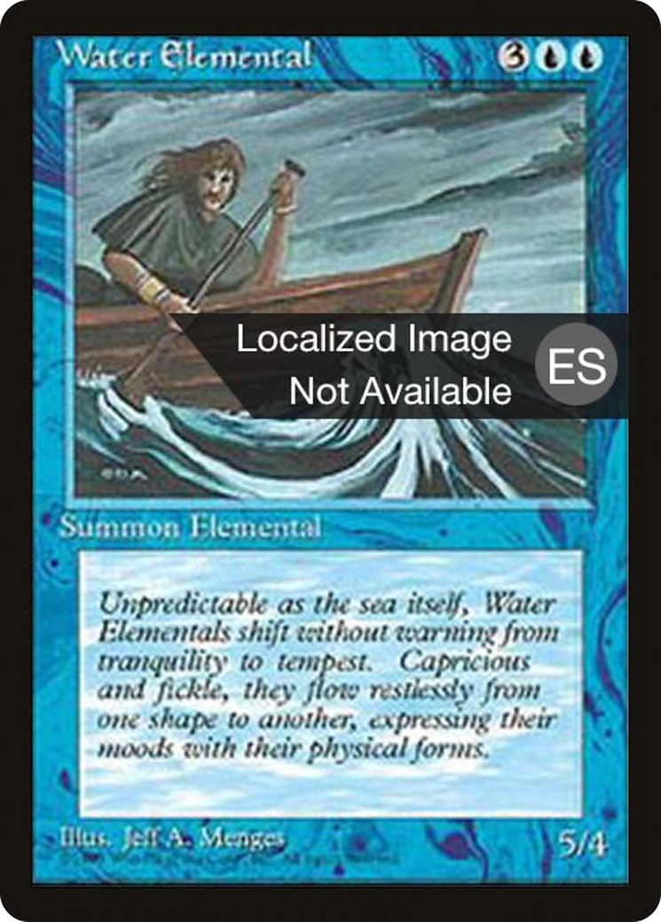 {F} Water Elemental [Fourth Edition (Foreign Black Border)][FBB 4ED 115]