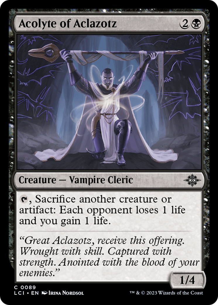{@C} Acolyte of Aclazotz [The Lost Caverns of Ixalan][LCI 089]