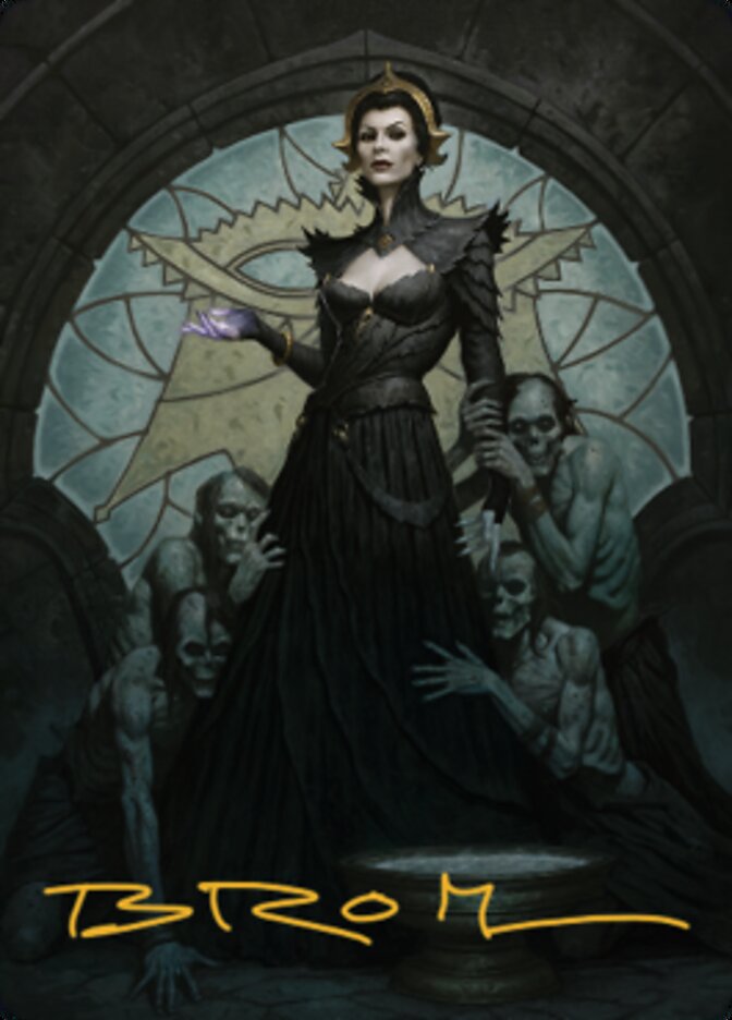 {A} Liliana of the Veil Art Card (Gold-Stamped Signature) [Dominaria United Art Series][GS ADMU 024]