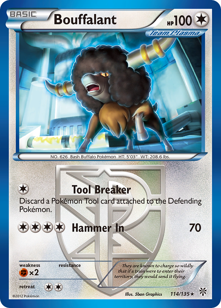 [PKM-R] Bouffalant (114/135) [Black & White: Plasma Storm]