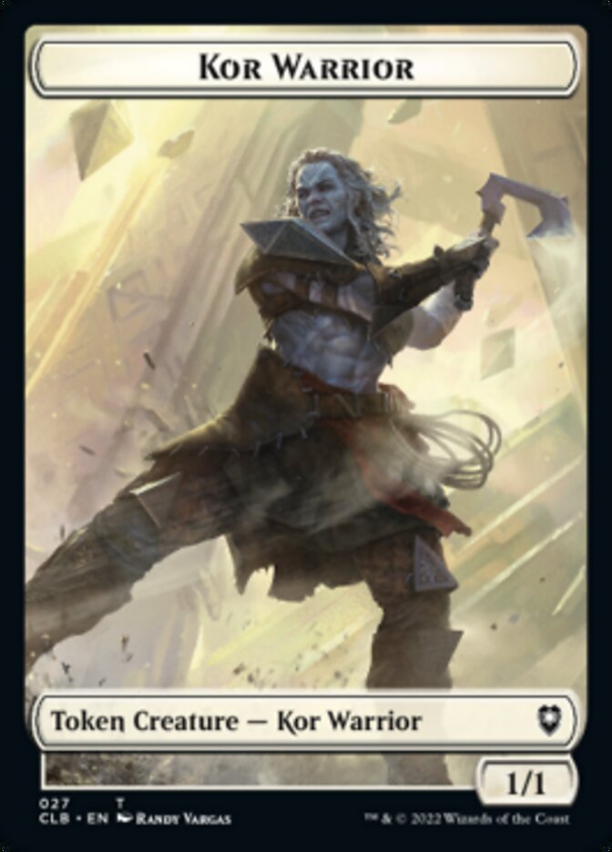 {T} Kor Warrior // Shapeshifter (023) Double-sided Token [Commander Legends: Battle for Baldur's Gate Tokens][TCLB 027]