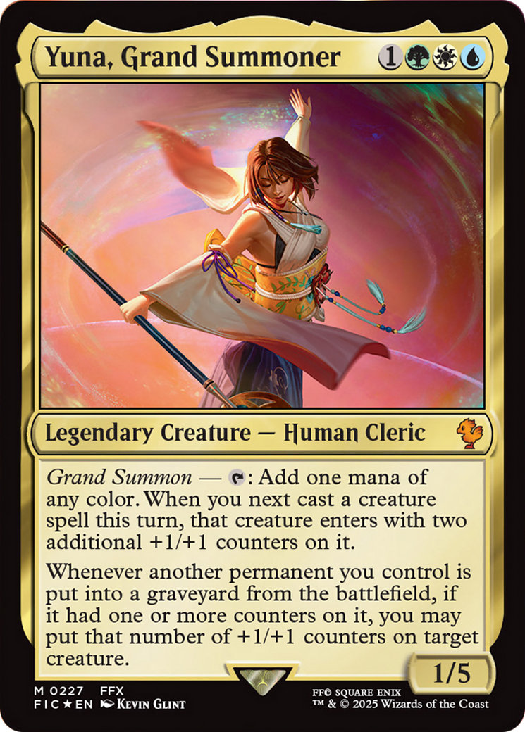 {R} Yuna, Grand Summoner (Surge Foil) [FINAL FANTASY Commander][FIC 227]