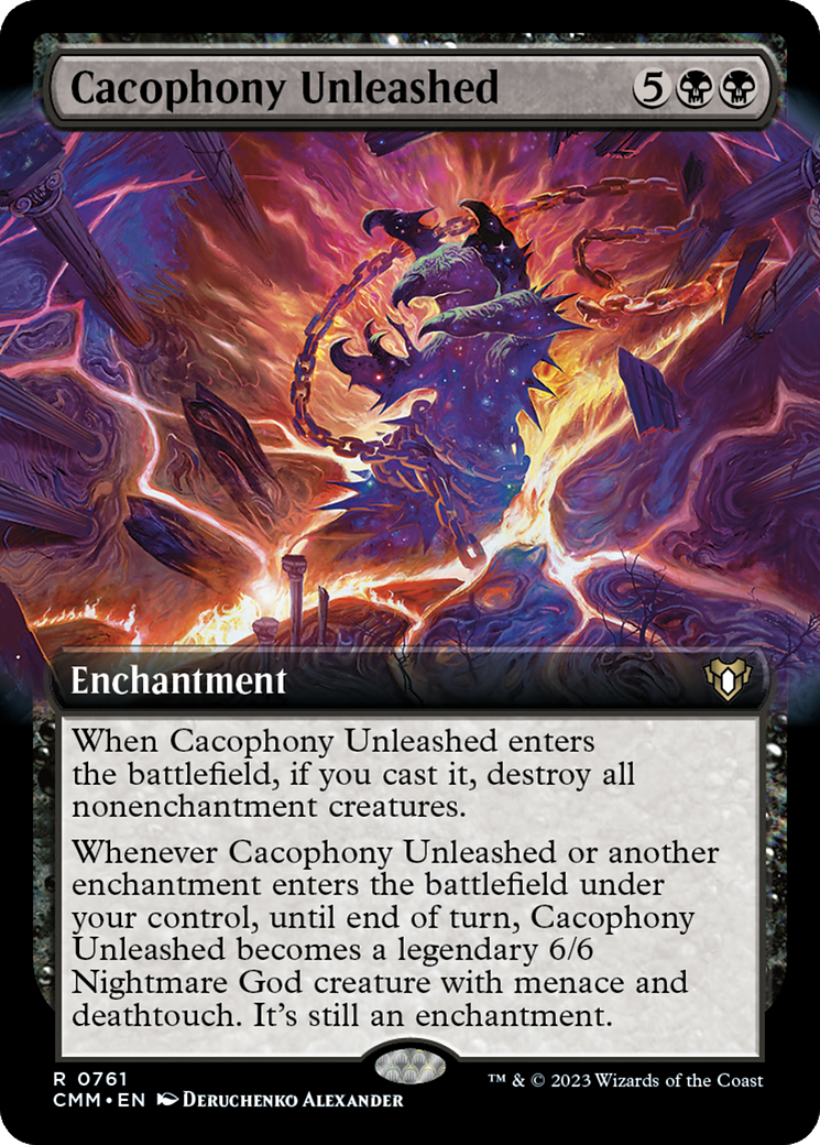 {R} Cacophony Unleashed (Extended Art) [Commander Masters][CMM 761]