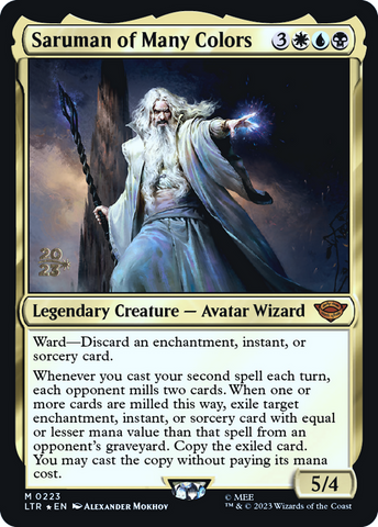 {R} Saruman of Many Colors [The Lord of the Rings: Tales of Middle-Earth Prerelease Promos][PR LTR 223]