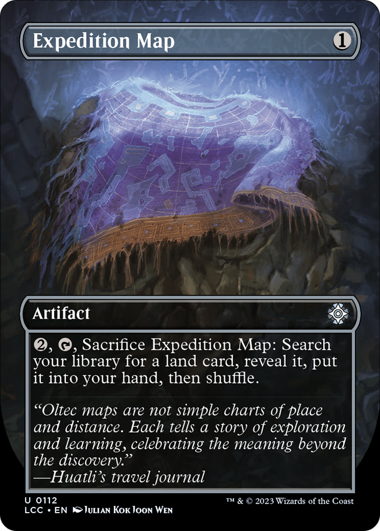 {C} Expedition Map (Borderless) [The Lost Caverns of Ixalan Commander][LCC 112]