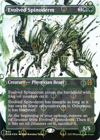 {R} Evolved Spinoderm (Borderless Ichor Step-and-Compleat Foil) [Phyrexia: All Will Be One][ONE 452]