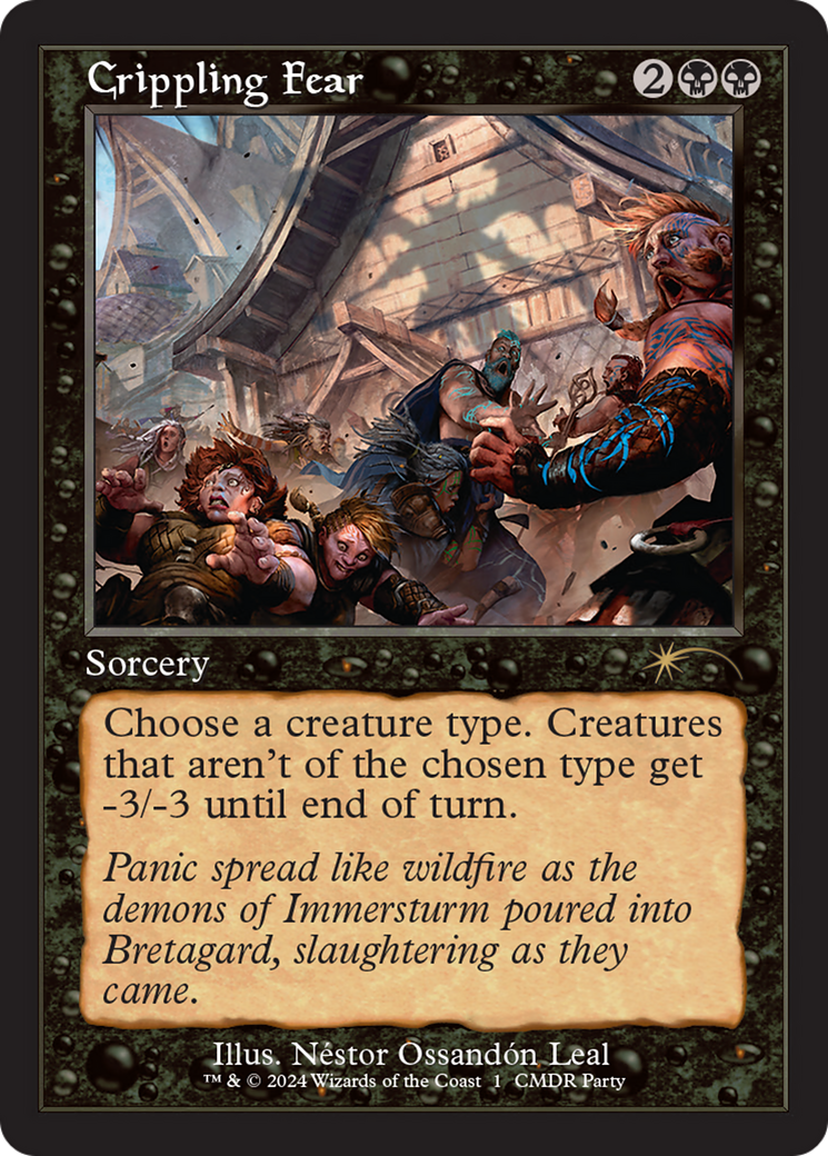{R} Crippling Fear (Retro Frame) [Wizards Play Network 2024][PW24 001]