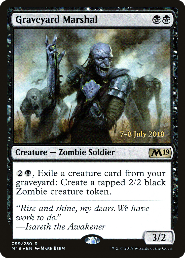 {R} Graveyard Marshal [Core Set 2019 Prerelease Promos][PR M19 099]