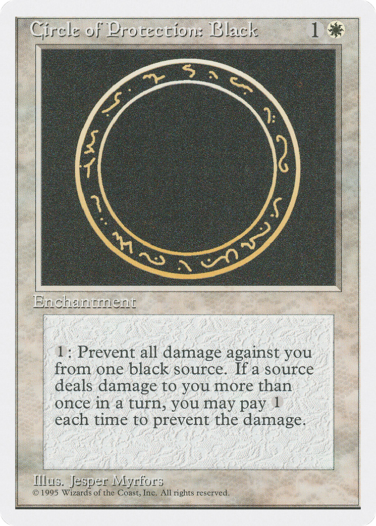 {C} Circle of Protection: Black [Fourth Edition][4ED 014]