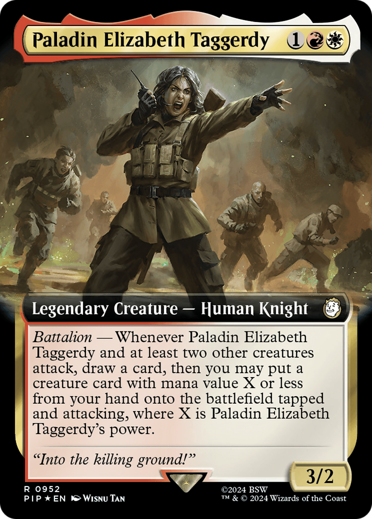 {R} Paladin Elizabeth Taggerdy (Extended Art) (Surge Foil) [Fallout][PIP 952]