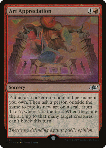 {C} Art Appreciation (Galaxy Foil) [Unfinity][UNF 385]