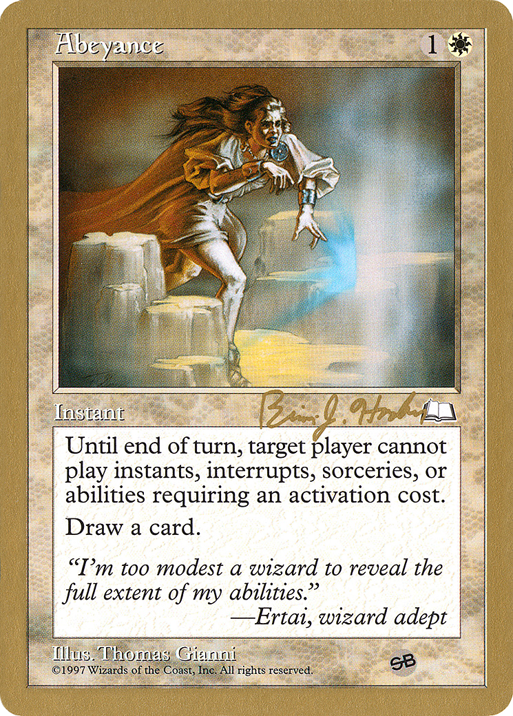 {R} Abeyance (Brian Hacker) (SB) [World Championship Decks 1998][GB WC98 BH1SB]