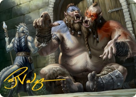 {A} Ettin Art Card (Gold-Stamped Signature) [Dungeons & Dragons: Adventures in the Forgotten Realms Art Series][GS AAFR 013]