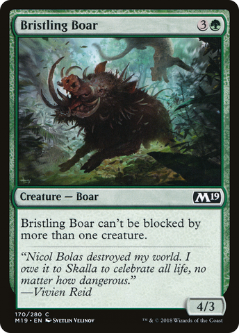 {C} Bristling Boar [Core Set 2019][M19 170]