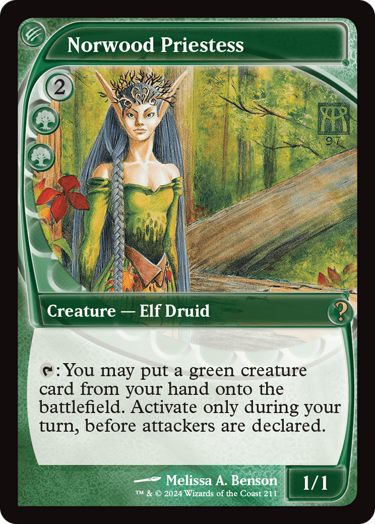 {R} Norwood Priestess (Future Sight) [Mystery Booster 2][MB2 211]