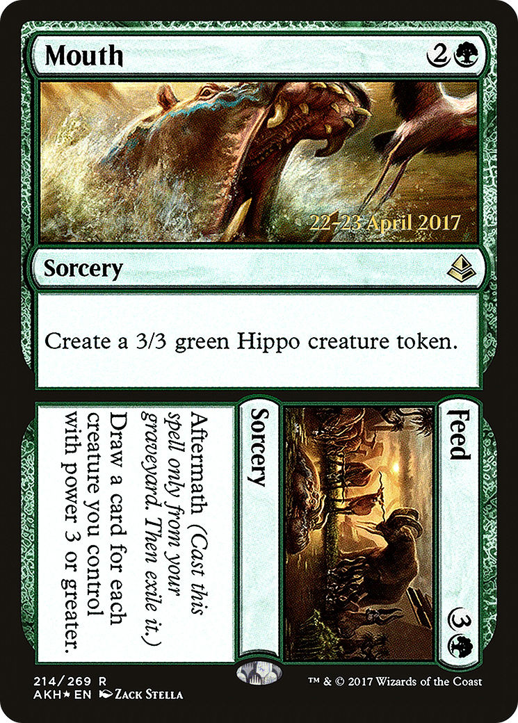 {R} Mouth // Feed [Amonkhet Prerelease Promos][PR AKH 214]