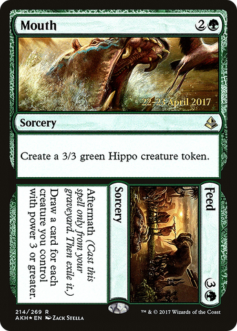 {R} Mouth // Feed [Amonkhet Prerelease Promos][PR AKH 214]