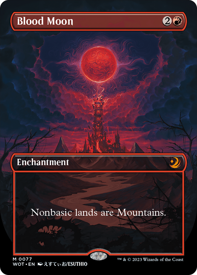 {R} Blood Moon (Anime Borderless) [Wilds of Eldraine: Enchanting Tales][WOT 077]