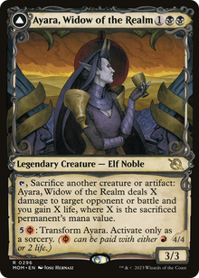 {R} Ayara, Widow of the Realm // Ayara, Furnace Queen (Multiverse Legends) [March of the Machine][MOM 296]