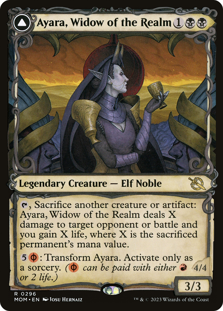 {R} Ayara, Widow of the Realm // Ayara, Furnace Queen (Multiverse Legends) [March of the Machine][MOM 296]