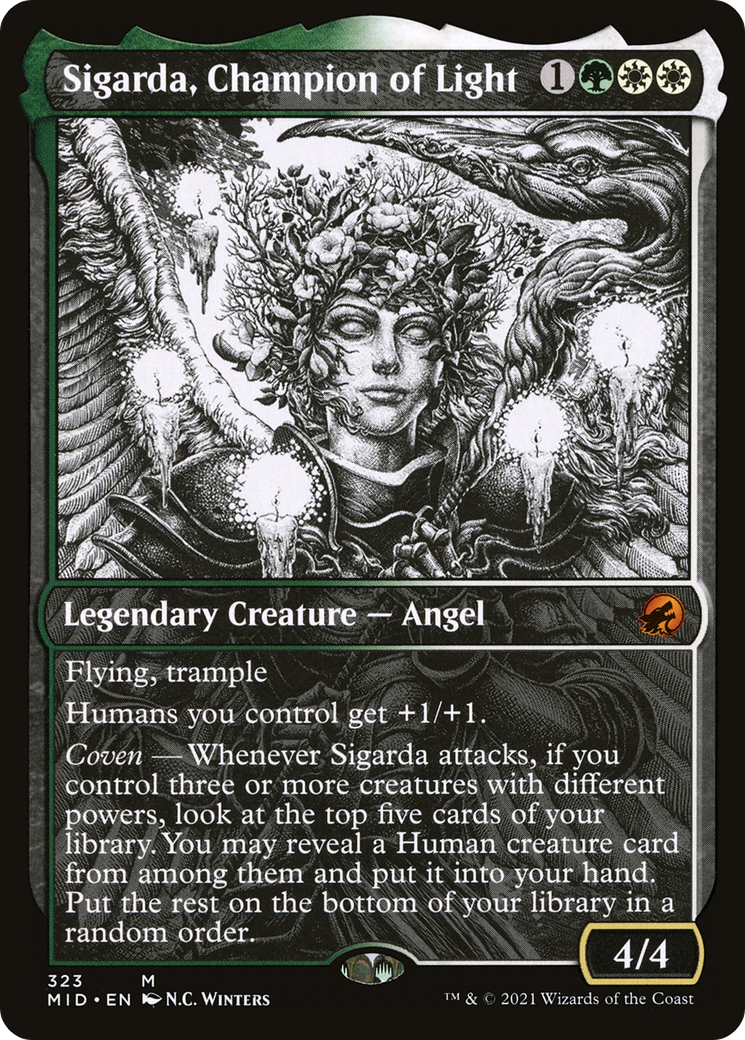 {R} Sigarda, Champion of Light (Showcase) [Innistrad: Midnight Hunt][MID 323]