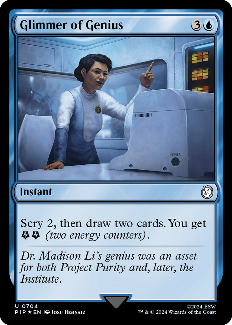 {C} Glimmer of Genius (Surge Foil) [Fallout][PIP 704]