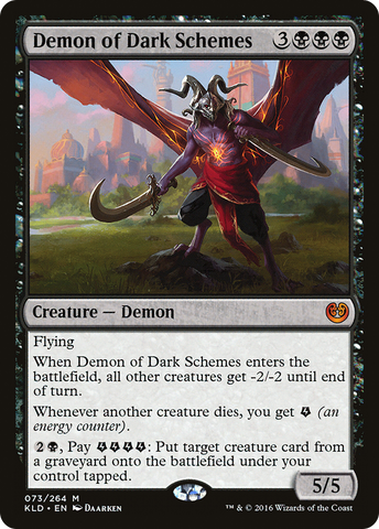 {R} Demon of Dark Schemes [Kaladesh][KLD 073]