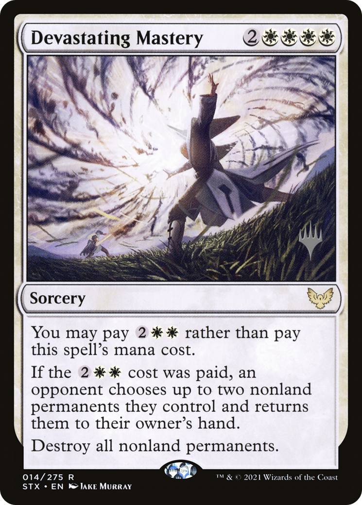 {R} Devastating Mastery (Promo Pack) [Strixhaven: School of Mages Promos][PP STX 014]