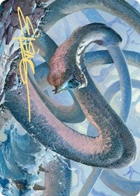 {A} Koma, Cosmos Serpent 1 Art Card (Gold-Stamped Signature) [Kaldheim Art Series][GS AKHM 060]