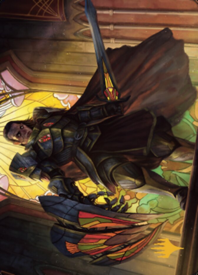 {A} Benalish Sleeper Art Card (Gold-Stamped Signature) [Dominaria United Art Series][GS ADMU 004]